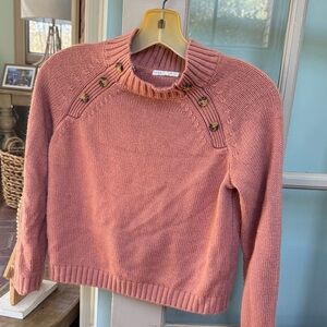 Copper Key girls Sweater in Terracotta with Button Accents size 10